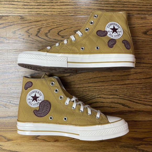 Converse Chuck 70 Hi Crafted Patches Brown Sneakers Men\'s Size 9 NEW main image 4